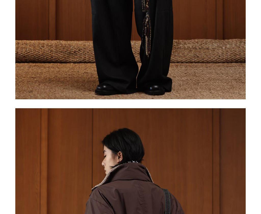 Unisex Autumn Retro Waterproof Stand-Up Collar Sporty Jacket, Solid Color, Loose Fit.