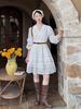 New French First Love Small White Dress Hollow V-neck White Lace Dress Women's Summer, Small Temperament Bubble
