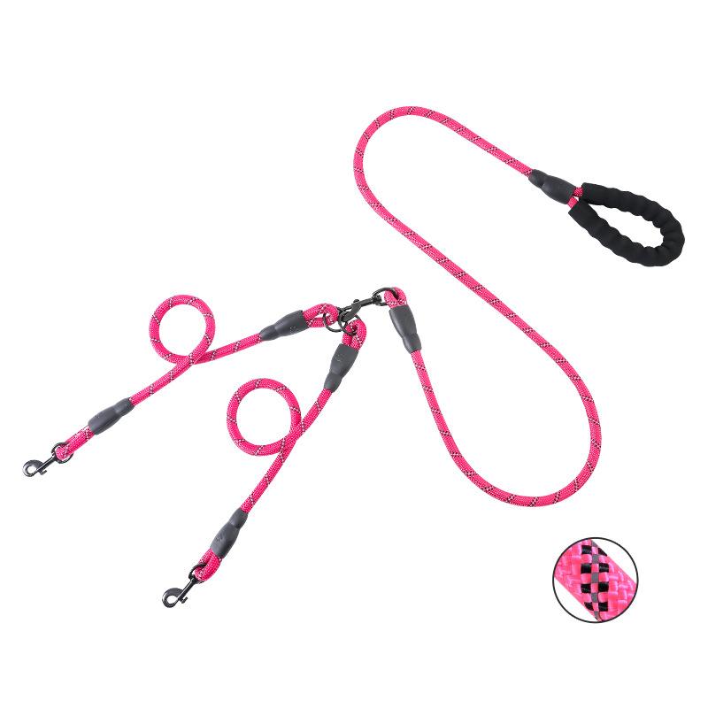 New Spot Pet Lead Dog Rope, Golden Hair Traction Wear-resistant Multi-head Dog Rope One Drag Two One Drag Three Traction Rope