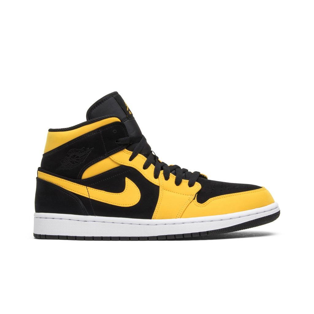 Air Jordan 1 Retro Mid 'Reverse New Love' (Unisex) Black / University Gold / White Vintage Basketball Shoes 554724 071