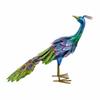 Metal Peacock Statue Intricate Lawn Ornament Sturdy for Patio, Balcony