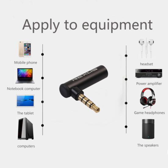 Right Angle 3.5mm OMTP To CTIA Male To Female Audio Plug Jack Adapter Converter