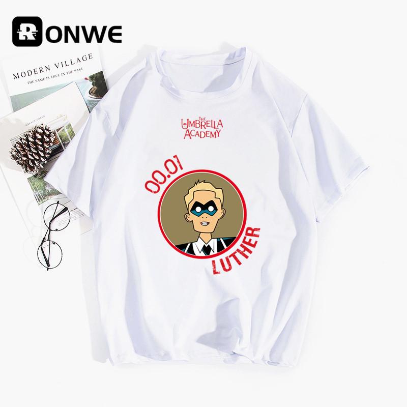 The Umbrella Academy Cha Cha Diego Vanya Luther Women T Shirts Gril Short Sleeve Casual Tops