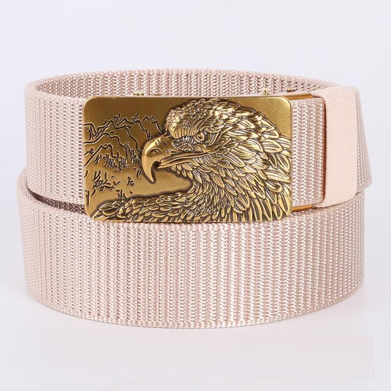 TLXT Outdoor Tactical Woven Nylon Belt with Eagle Head Buckle