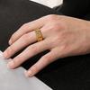 New Trendy Stainless Steel Round Ring for Men