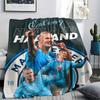1PC Erling Haaland Patterned Flannel Blanket Suitable For All Seasons for Home Decor Warmth and Comfort Gifts Holiday Present