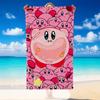 Quick Dry Beach Towel Kirby Pattern, Lightweight Absorbent Towel for Pool Beach Vacation Use