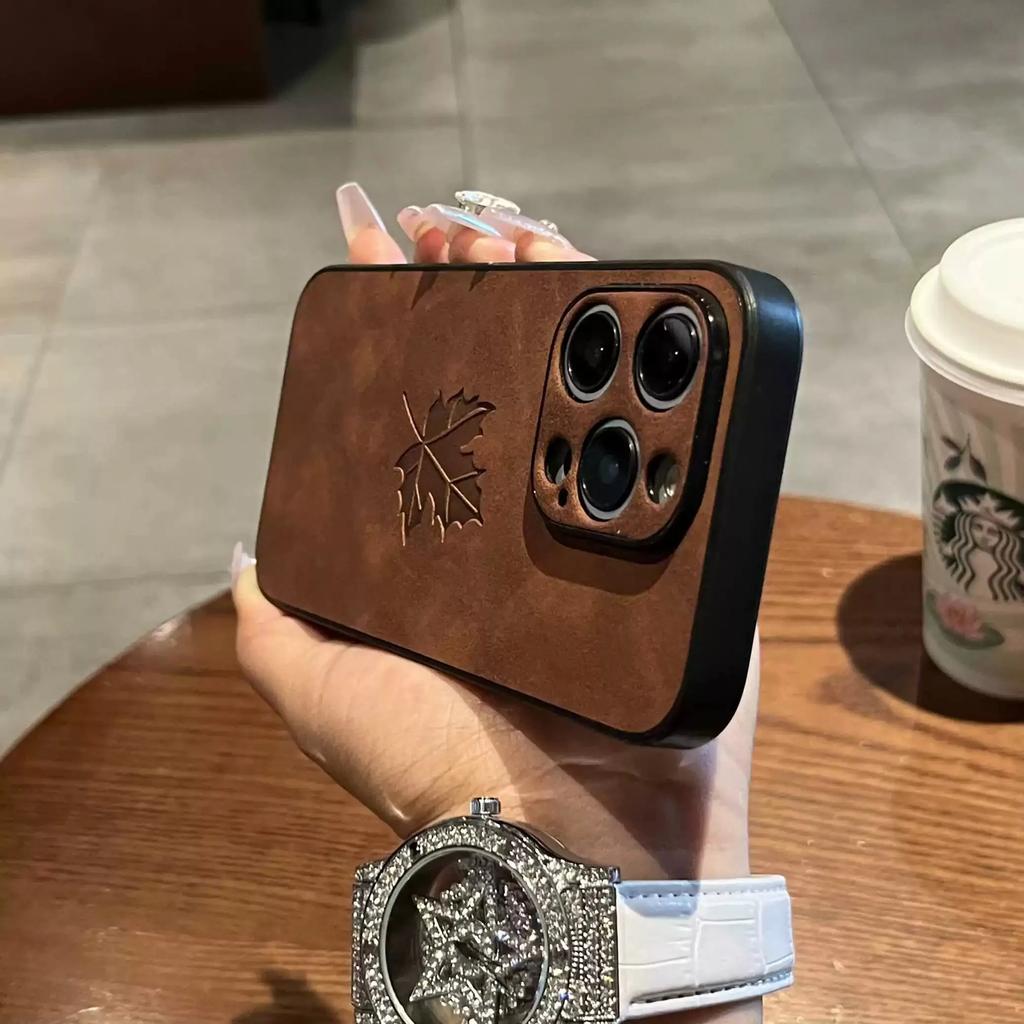 Luxury Cortex Tree Leaf Matte Phone Case For For Iphone 17Air 16 11 12 13 14 15 Pro Max Plus X Xs Max XR Bumper Cases Back Cover