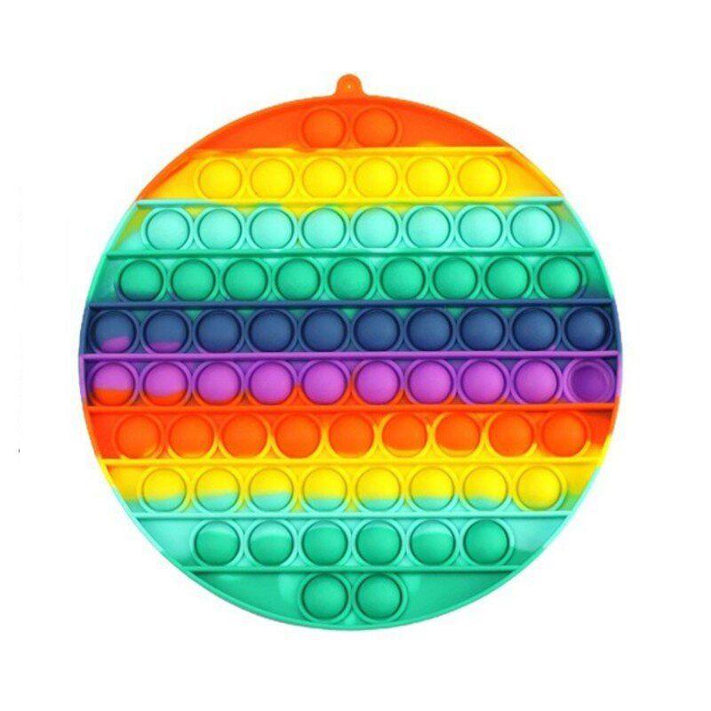 Big Pop It Fidget Toy Bunte Seifenblasen Sensorisches Quetschspielzeug Stressabbau für Kinder