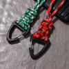 Parachute Cord Carabiner Woven Paracord Keychain Nylon Lanyard Hand-Woven Starp Backpack Key Ring