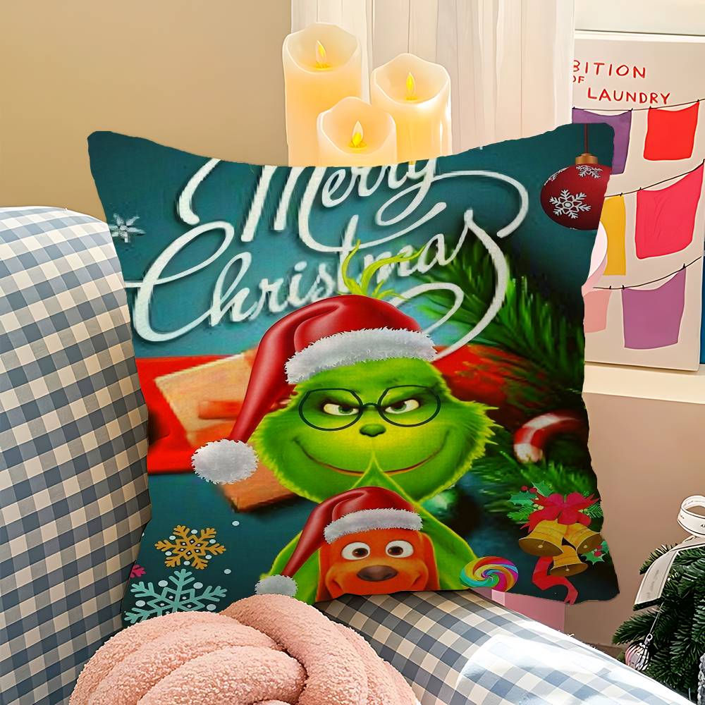 Film The G-Grinch C-Christmas Pillowcase Toon Gift Cushion Cover Bedroom Home Sofa Chair Seat Decor Pillow Case