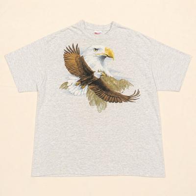Vintage Eagle Graphic T Shirt Nature USA Wildlife Tee Size L Unisex T-Shirt