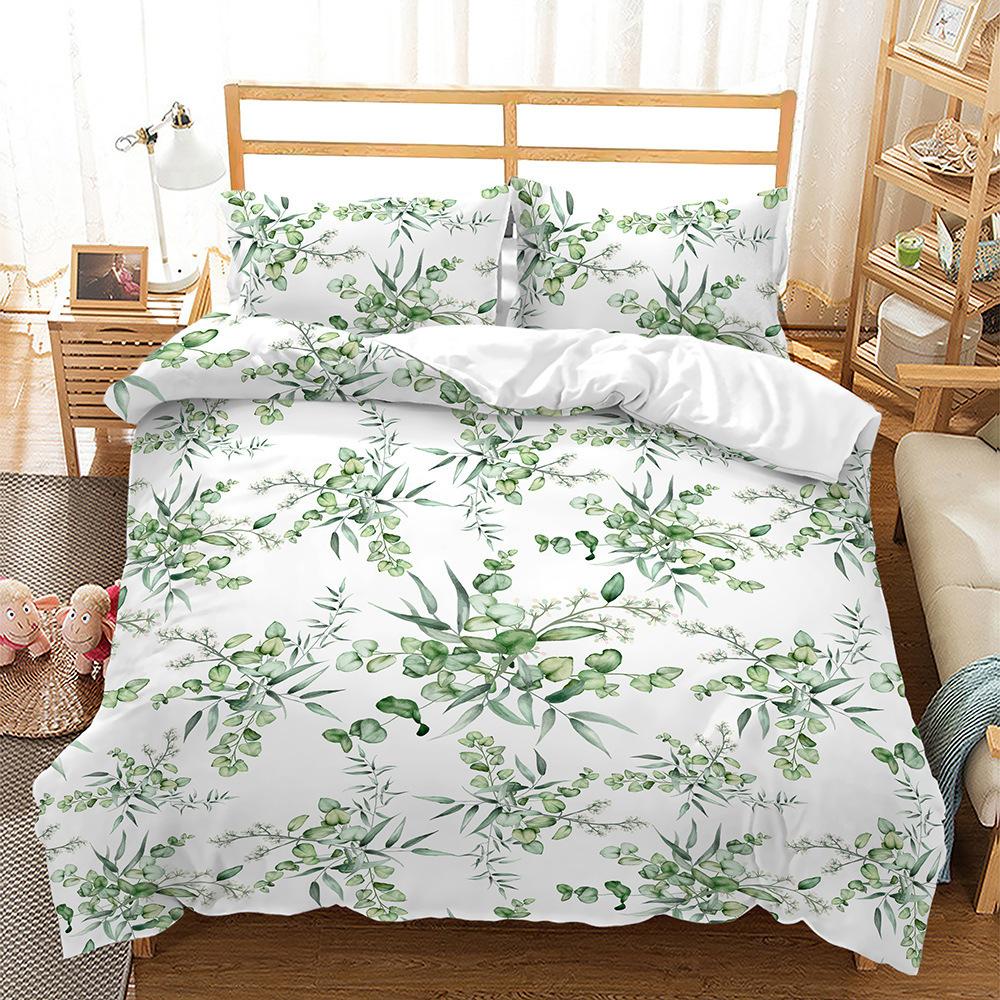 Heimtextil Bett Dreiteilig Blume Blume Digitaldruck Bettbezug