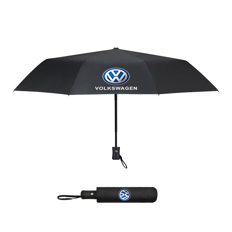 

2026 Горячий Для VW VOLKSWAGEN Автомобильный Портативный Складной Автоматический Зонт От Дождя 3-Складные Зонты Для Volkswagen GOLF Polo Tiguan VW красный