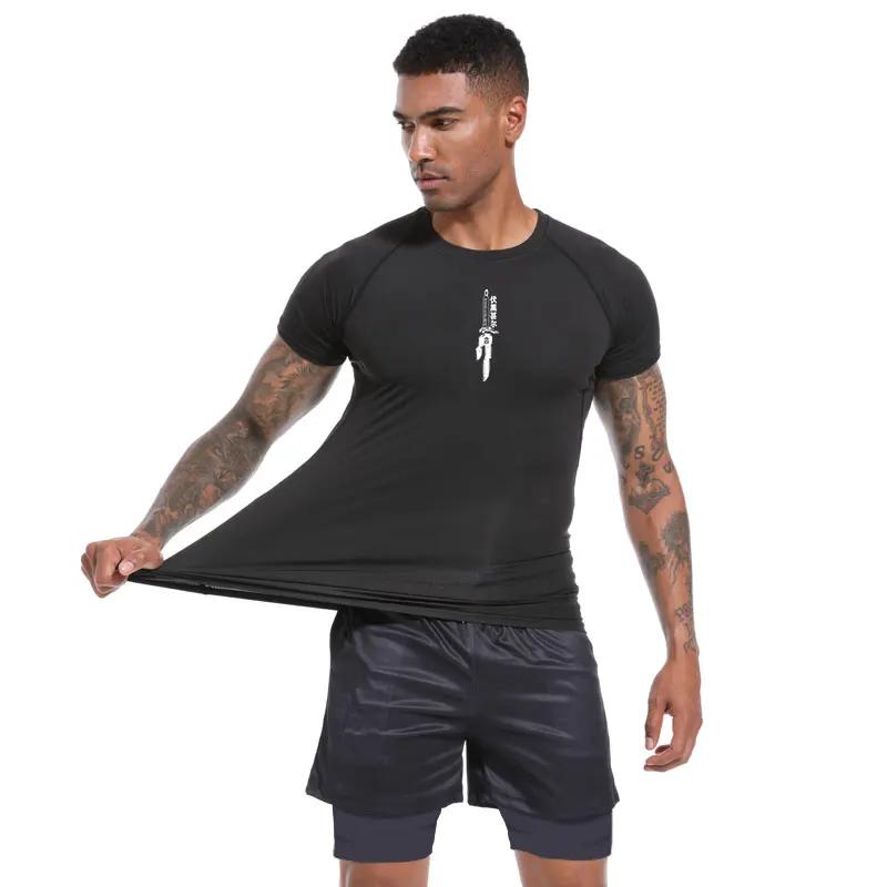 Anime Jujutsu Kaisen Compression Shirt Men Print Breathable Football Fitness Tight Sportswear Althletic Quick Dry Rash Guard