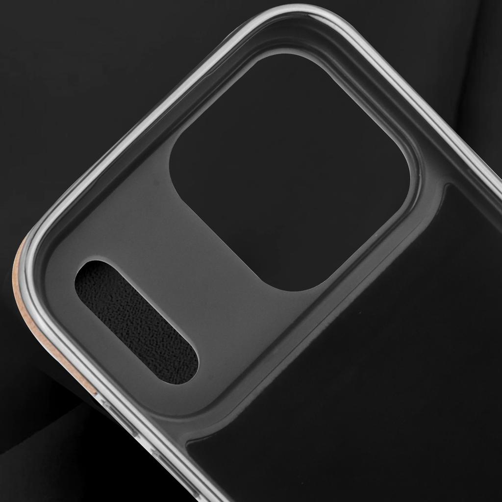 Electroplated Leather Phone Case For iPhone 17 Pro Max 17Air 16 15 Plus 14 Pro 13 12 11 Invisible Bracket Lens Protective Cover