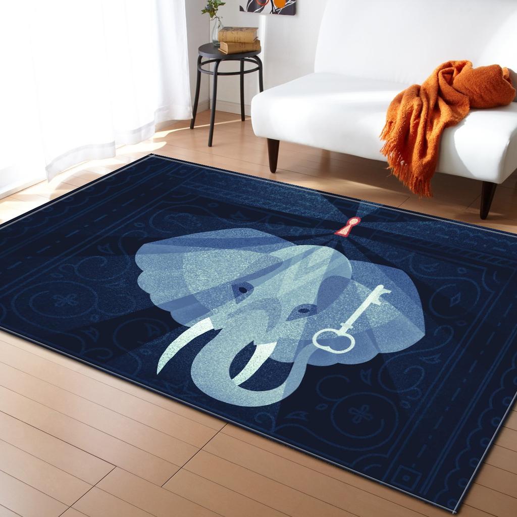 Animal And Plant Living Room Carpet Bedroom Dining Room Floor Mat Pattern Size