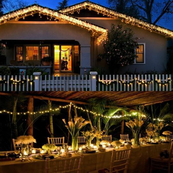 Buy Copper Flexible String Light Party 200 LEDs Wire Lights 20m Solar