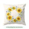 Sunflower Butterfly Pastoral Pattern Cushions Pillowcase Polyester Cushion Cover Throw Pillow Pillowcover Home Car Sofa Decor