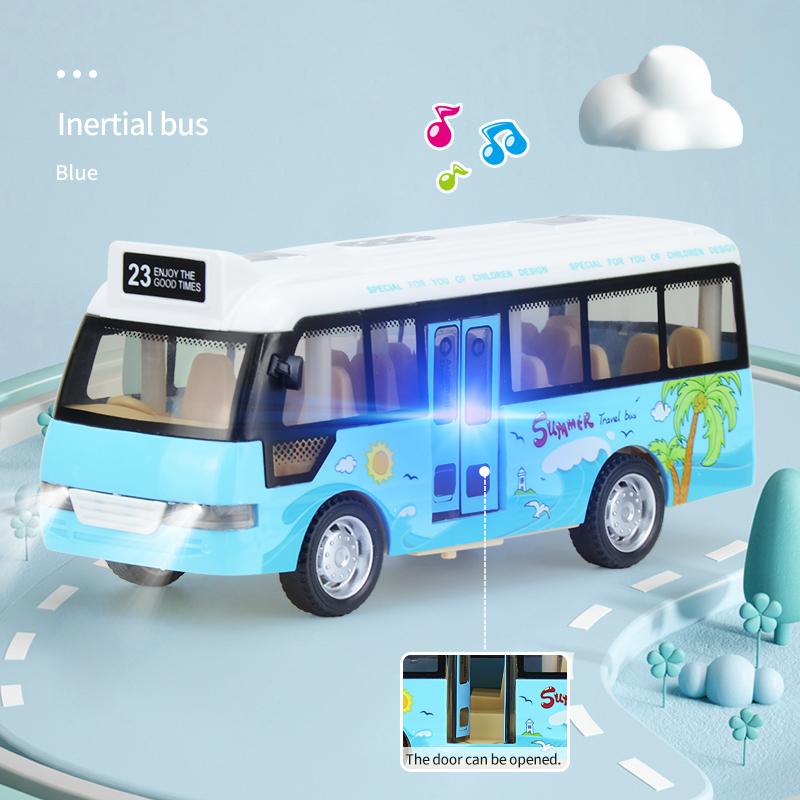 

Городской автобус, игрушечные машинки, литые металлические машинки для аэропортов для мальчиков и девочек, игрушечный автомобиль со звуком, подсветкой и открывающимися дверями