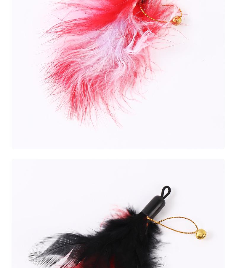Steel Wire Feather & Fish Teaser Stick with Replacement Head for Cats