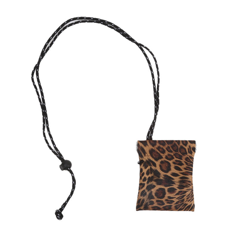 1PC Mini Neck Hanging Coin Purse PU Leather Earphone Storage Bag Mini Wallet Anti-theft Small Key Bag for Men And Women