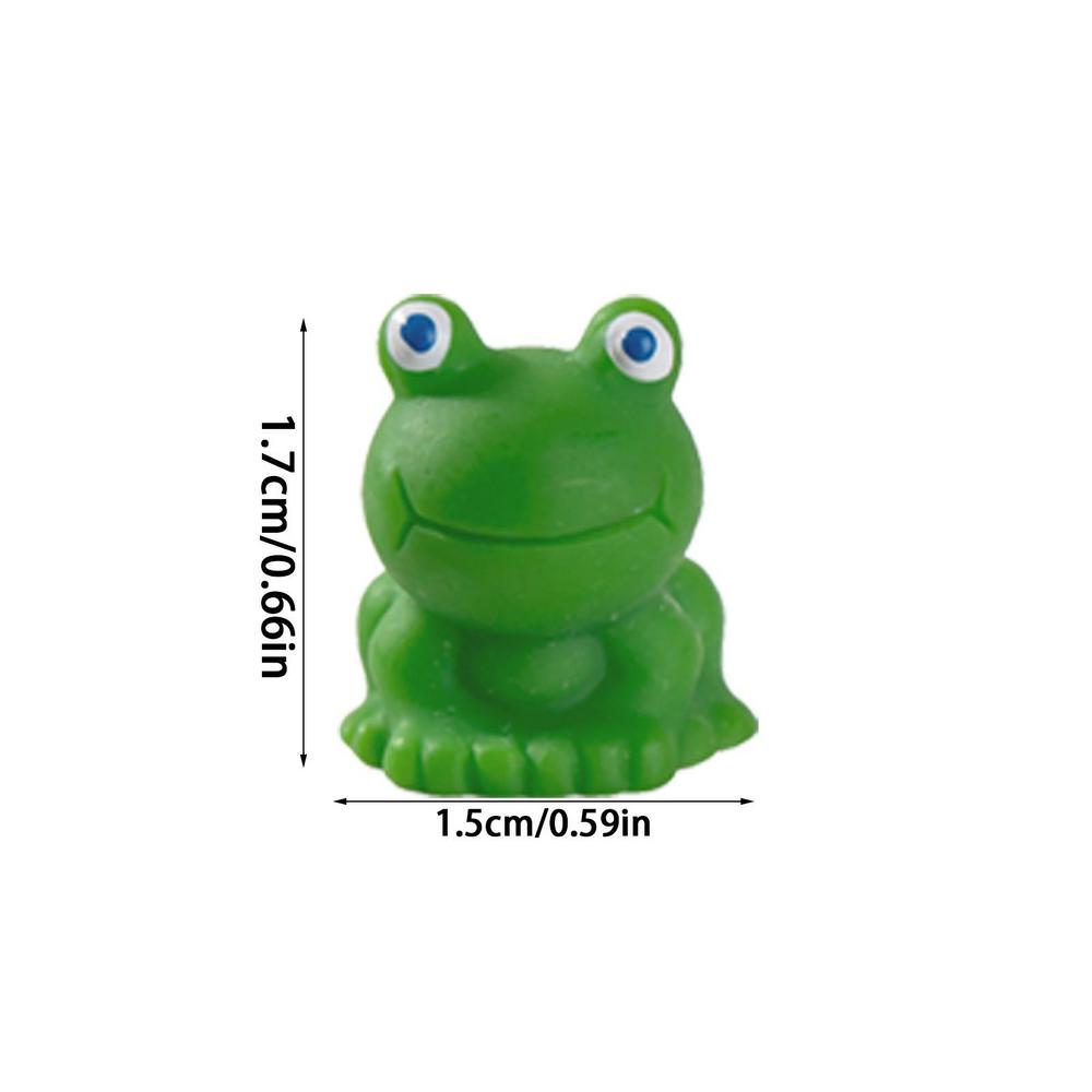 100Pcs Mini Frog Garden Decor Green Frog Figurines Miniature Home Decor Tiny Plastic Frogs Fairy Garden Decor
