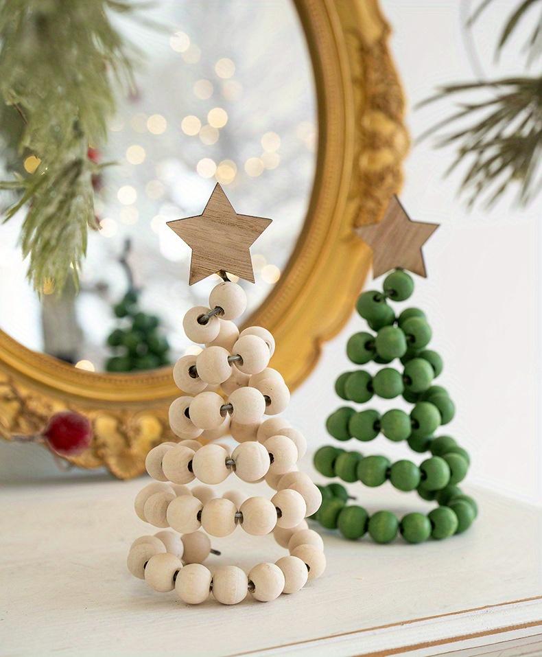 1pc New Christmas Decoration Creative Nordic Style Wooden Christmas Tree Ornaments Desktop Display, Suitable for 4 Seasons