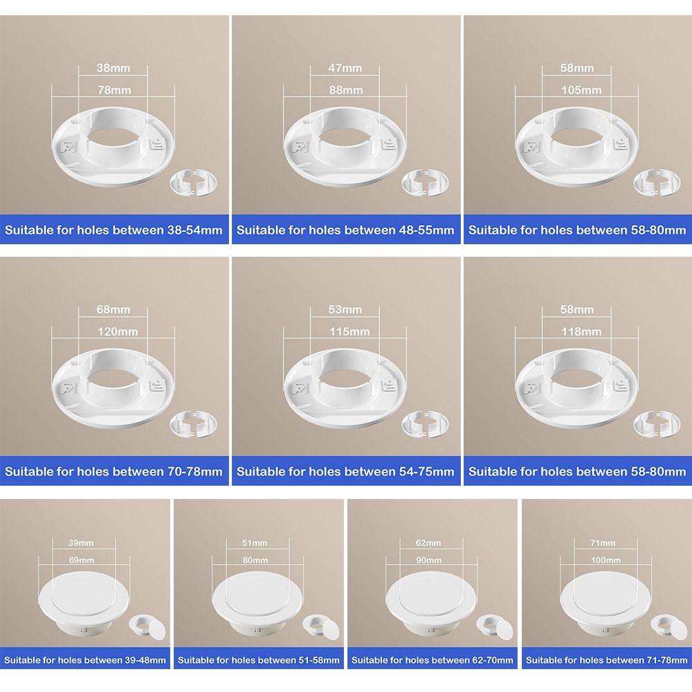 New Plastic Air Conditioning Pipes Cover Split Type White Wall Decorative Cover Hole Cover Plug Cable Entry