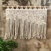 Macrame Wall Hanging Boho Handmade Woven Tapestry Leaf Pattern Tassels Wall Decor Curtain Home Decoration For Living Room Bedroom Wedding Party