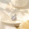Rhinestone Inlaid Heart Pendant Necklace in Light Luxury Style for Women