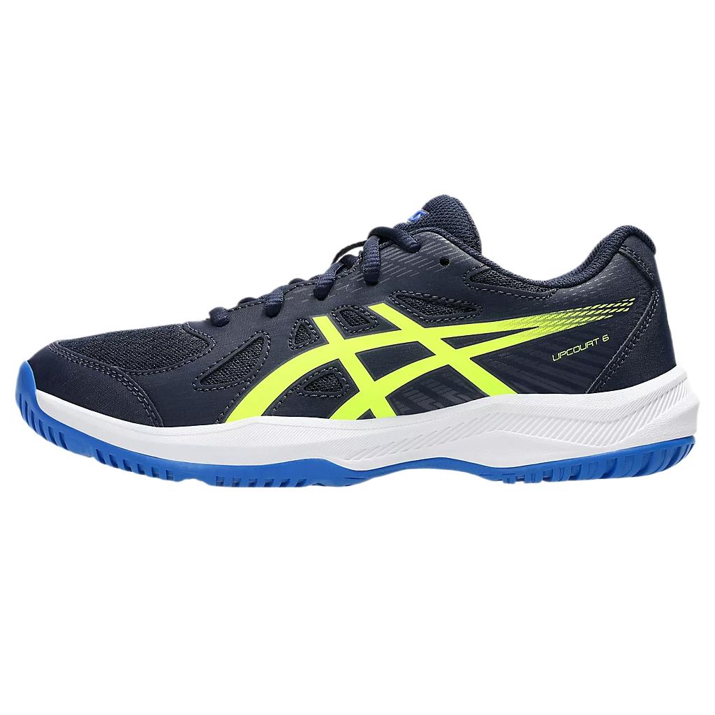 

Asics Кроссовки детские Upcourt 6 GS Midnight Safety Yellow, синие, 1074A045-401 33.0