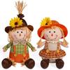 Autumn Sunflower Scarecrow Straw Doll Ornament