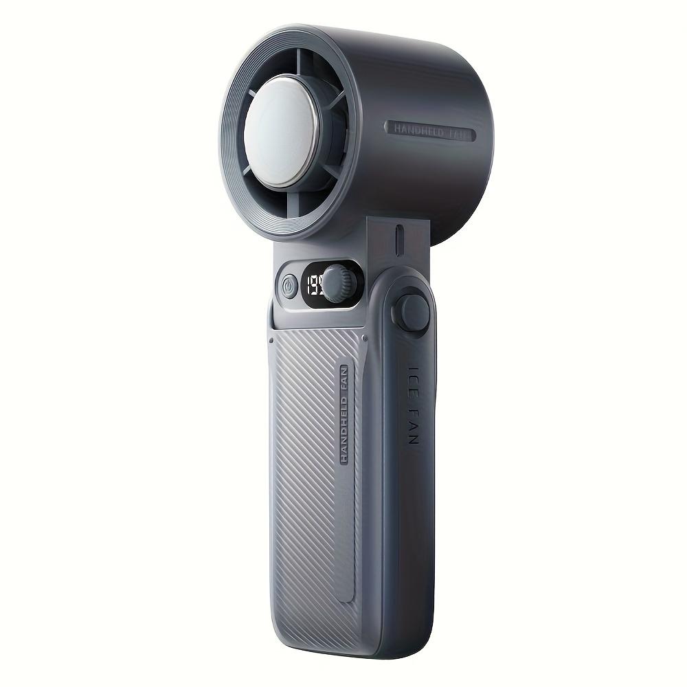 Portable Electric Fan, Rechargeable Handheld Fan, 6000mAh, with Ice Pack, 199 Speed Handheld Turbo Fan, with Digital Display Screen Quiet,