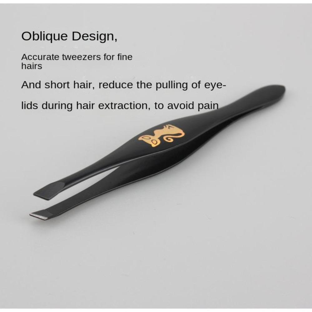 Spray Paint Eyebrow Trimming Slant Tweezers Eyelash Tweezers Portable Shape Hair Pluckers  Women