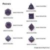 7 Pcs Purple Black Lotus Flower Metal DicePerfect For Rpgs, Board Games, And Card Games.Dice For Games, Dnd Dice Set
