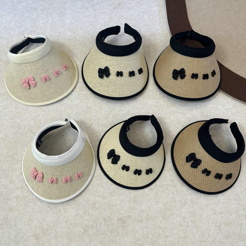 Parent-child Sun Hat Summer Big Brim Girls Empty Top Hat Sweet Bow Sun Hat Children's Sun Hat