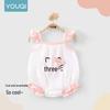 Youqi Newborn Summer Triangle Romper - Thin Style Baby Bodysuit with Straps, Class A, Size 6