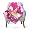 Unicorn Horn Customize Your Name Blanket Used For Chair Office Sofa Bed Camping Soft And Warm Giving Friends And Relatives Birthday Graduation Gift