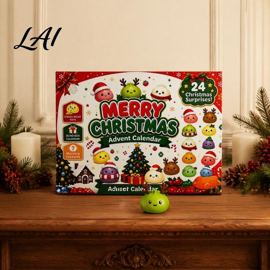 Christmas Gift Calendar 2026, Squeeze Advent for Kids 24 Days Mini Dumpling Figures Countdown