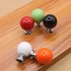 Zinc Alloy Ceramic Knob Handle Single Hole Furniture Handles Drawer Cabinet Door European Pumpkin Cartoon
