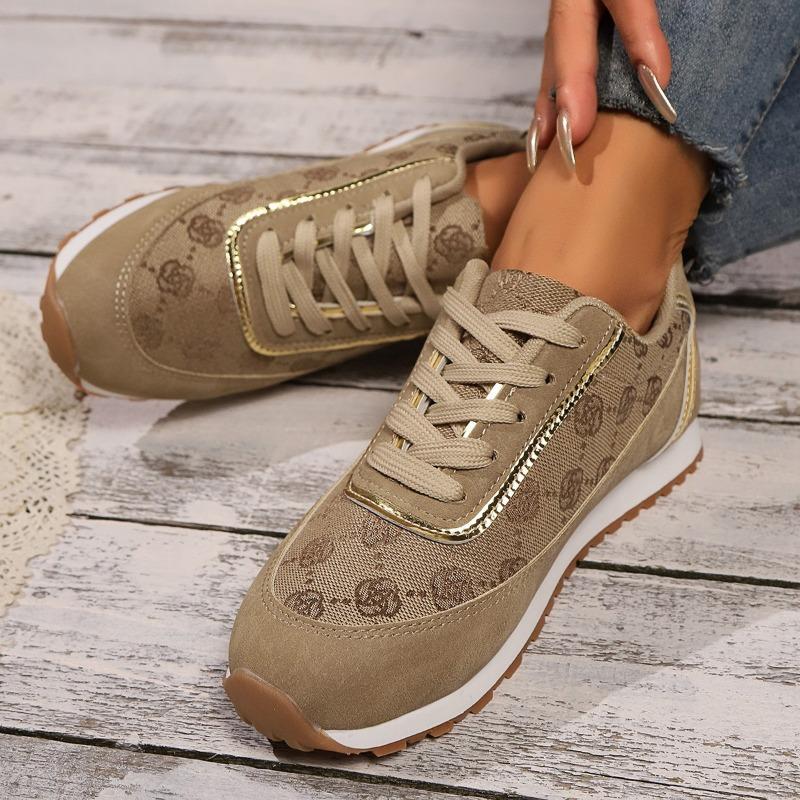 Fashion Autumn Sneakers Women Flat Casual Comfortable Shoes Fashion Versatile Lace Up Walking Women Shoes Zapatos De Mujer Tendencia