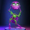 3D Skeleton Toy Fun Dancing Skeleton Toy Swinging Skeleton Toys Stress Relief Toys Manual Wind-Up Rocking Toy for Decorating