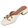 Fashion Summer Fashion Modern Slippers Outside Slides 2024 New Women Sandals Flats Square Heel Women Shoes Chunky Heel Women Mules