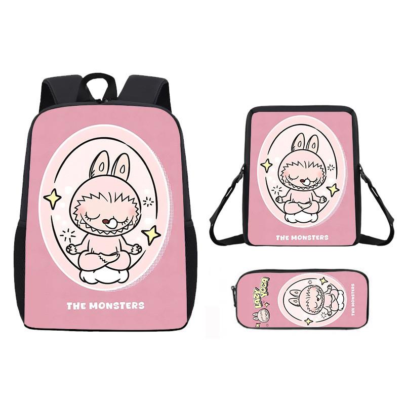 School Pattern Animal Backpack With Cushioned Straps For Boys Girls And