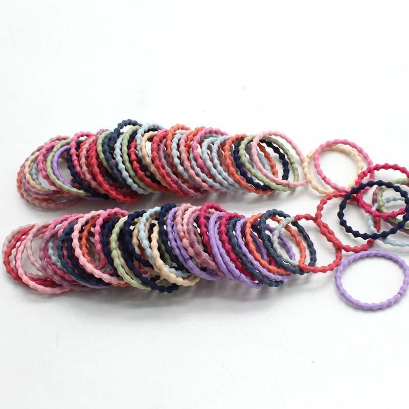 100 Korean-Style Children's Hair Ties - Gentle Baby Hair Accessories for Little Girls