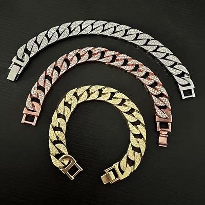 Europäisches und Amerikanisches Hip-Hop Kubanisches Armband, Trendiger Herrenstil Nachtclub Paar Armband