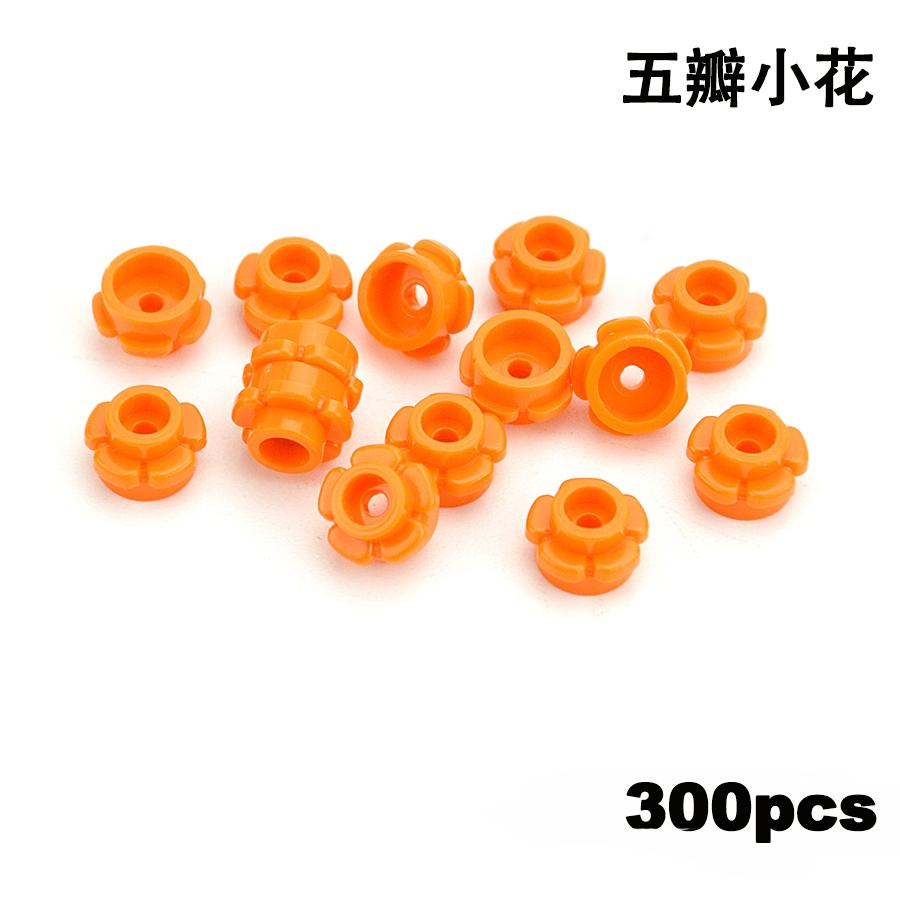 MOC Plant Building Blocks 24866 1x1 five Petal Flowers Grass DIY Educational Assembles Floret Compatible 24866 Construction Toy