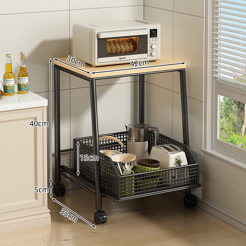 Countertop Kitchen Microwave Rack with Drawer for Oven, Rice Cooker, Air Fryer, and Appliances - Floor Standing Storage Organizer