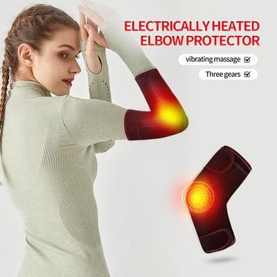 Uppvärmd armbågsskydd Fjärrinfraröd terapi USB-driven Helomslutande Armmassager Lindring vid Artrit Muskelsträckning Återhämtning Lätt att bära